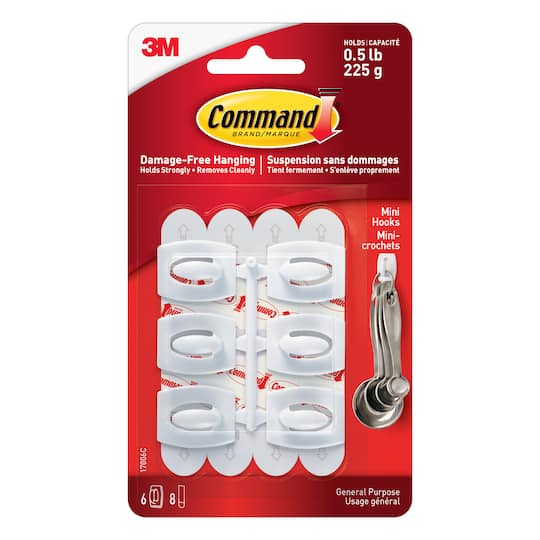 Command Mini Hooks - 6 pack